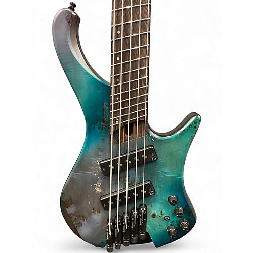 Used Ibanez EHB1505MS Ocean Turquoise Electric Bass Guitar Ocean Turquoise