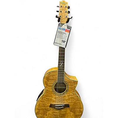 Used Ibanez EW20ASE Natural Burl Acoustic Electric Guitar