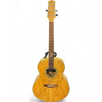 Used Ibanez EW20ASNT UPGRADED PICK UP NATURAL QUILT Acoustic Electric Guitar