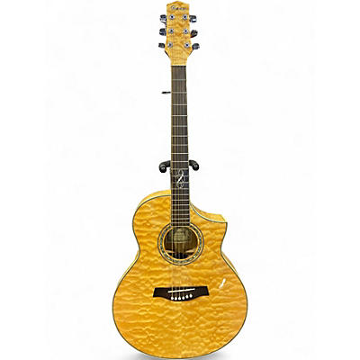 Used Ibanez EW20QME Trans Amber Acoustic Electric Guitar