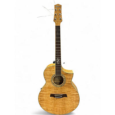 Used Ibanez EW20SE NATURAL BURL Acoustic Guitar