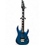 Used Ibanez EX series Lazer Blue Solid Body Electric Guitar Lazer Blue