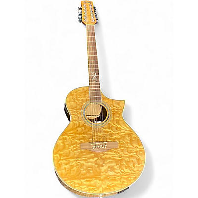 Used Ibanez Exotic Wood Series EW2012ASENT  GLOSS 12 String Acoustic Electric Guitar