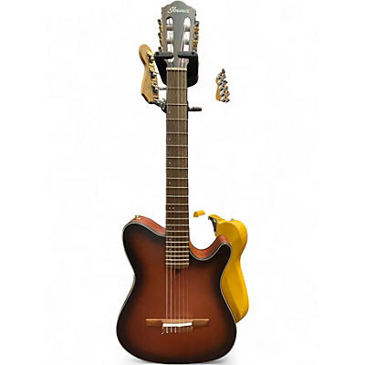 Used Ibanez FRH10N Brown Classical Acoustic Electric Guitar