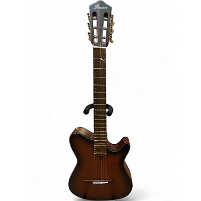 Used Ibanez FRH10N Brown Sunburst Acoustic Electric Guitar