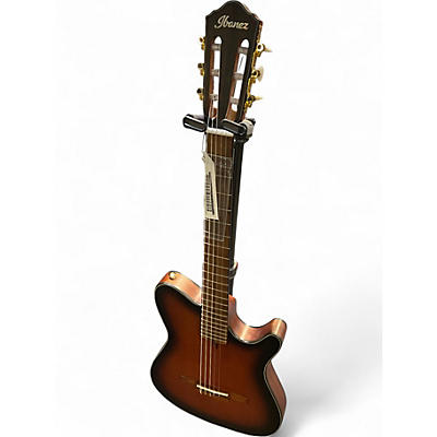Used Ibanez FRH10N Brown Sunburst Classical Acoustic Guitar