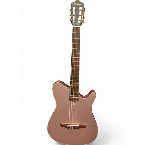 Used Ibanez FRH10N Rose Gold Classical Acoustic Electric Guitar Rose Gold
