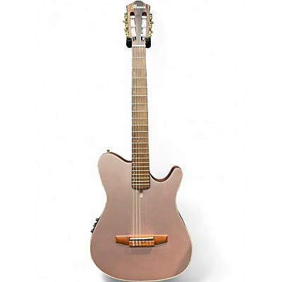 Used Ibanez FRH10N Rose Gold Metallic Classical Acoustic Electric Guitar