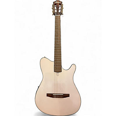 Used Ibanez FRH10N Rose Gold Metallic Classical Acoustic Electric Guitar