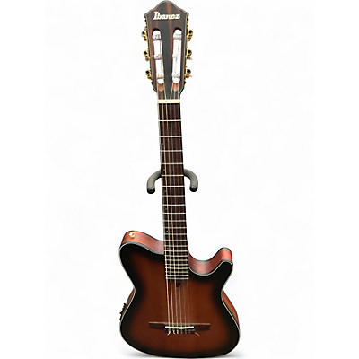 Used Ibanez FRH10N Sunburst Flat Acoustic Electric Guitar