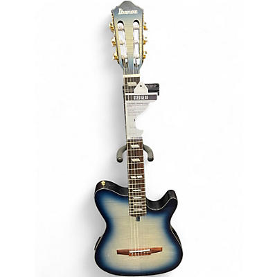 Used Ibanez FRH20FMN Cosmic Blue Sunburst Classical Acoustic Electric Guitar