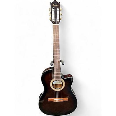 Used Ibanez GA35 Thinline Dark Violin Burst Classical Acoustic Electric Guitar