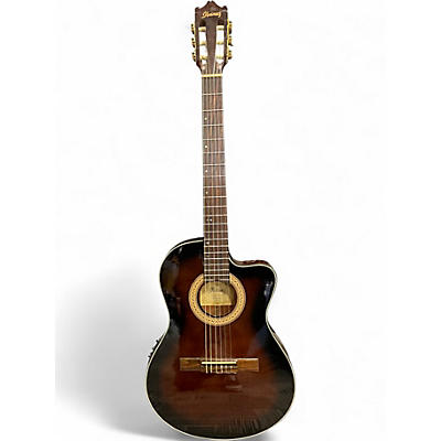 Used Ibanez GA35TCE 3 Tone Sunburst Classical Acoustic Electric Guitar