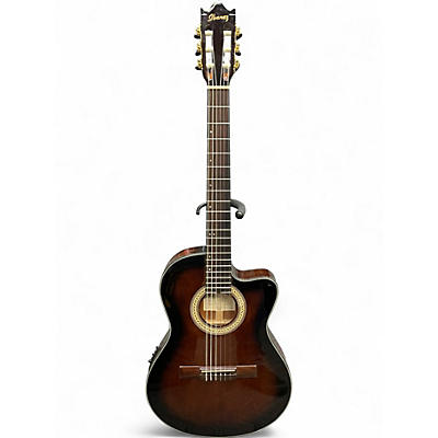 Used Ibanez GA35TCE Brown Sunburst Classical Acoustic Guitar