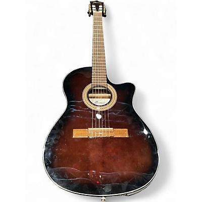 Used Ibanez GA35TCE-DVS Brown Sunburst Classical Acoustic Electric Guitar