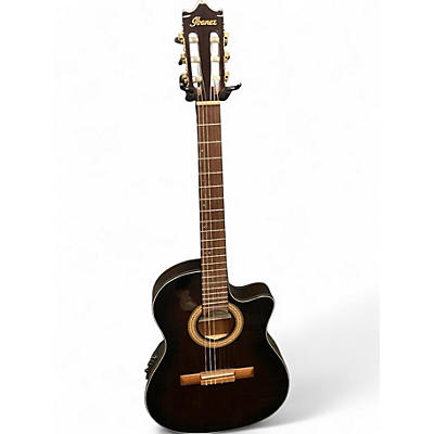 Used Ibanez GA35TCE-DVS Dark Violin Burst Classical Acoustic Guitar
