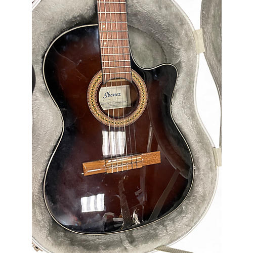 Ibanez Used Ibanez GA35TCE-DVS Tobacco Burst Classical Acoustic Electric Guitar Tobacco Burst