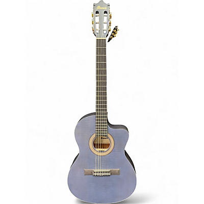 Used Ibanez GA5FMTCE-OB open pore blueberry Classical Acoustic Electric Guitar