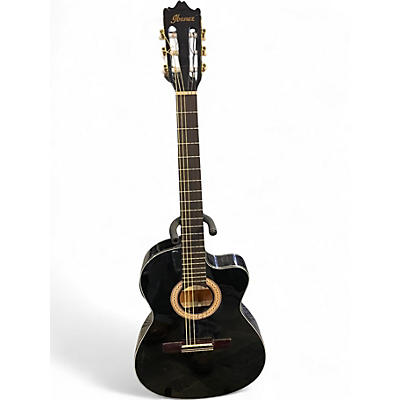 Used Ibanez GA5TCE Black Classical Acoustic Electric Guitar