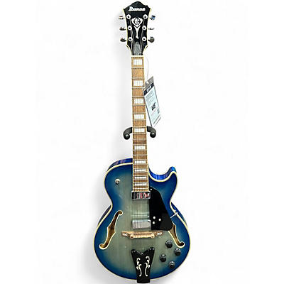 Used Ibanez GB10-EM JET BLUE BURST Hollow Body Electric Guitar
