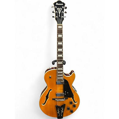 Used Ibanez GB10EM Amber Hollow Body Electric Guitar