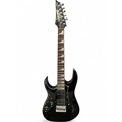 Used Ibanez GDTM21 Mikro Left Handed Black and Silver Electric Guitar