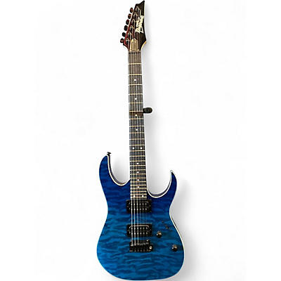 Used Ibanez GIO GRG120QASP GRG Series Transparent Blue Gradation Solid Body Electric Guitar