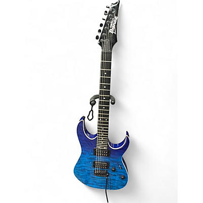 Used Ibanez GIO GRG120QASP Trans Blue Solid Body Electric Guitar