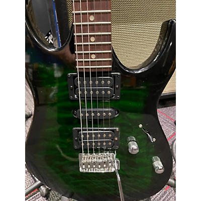 Ibanez Used Ibanez GIO GRX70QA Green Solid Body Electric Guitar