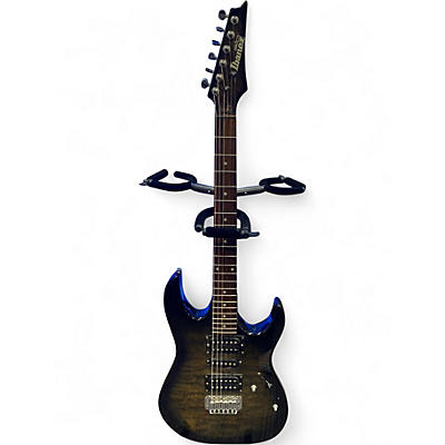 Used Ibanez GIO RG70QA Trans Black Solid Body Electric Guitar