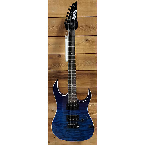 Ibanez Used Ibanez GRG120QASP Blue Sapphire Solid Body Electric Guitar Blue Sapphire