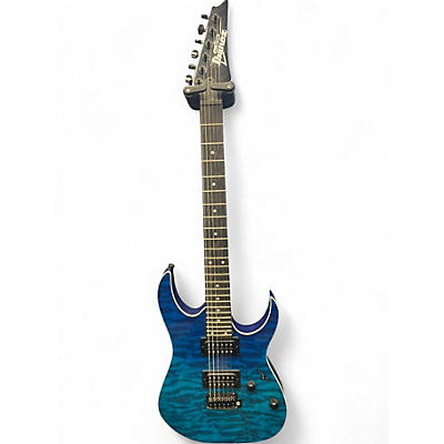 Used Ibanez GRG120QASP Gio blue gradation Solid Body Electric Guitar