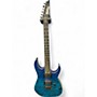 Used Ibanez GRG120QASP Gio blue gradation Solid Body Electric Guitar blue gradation