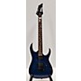 Used Ibanez Used Ibanez GRG120QASP Trans Blue Solid Body Electric Guitar Trans Blue