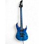 Used Ibanez GRG120QASP Trans Blue Solid Body Electric Guitar Trans Blue