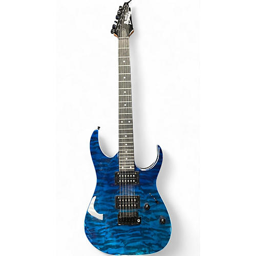 Ibanez Used Ibanez GRG120QASP Transparent Blue Gradation Solid Body Electric Guitar Transparent Blue Gradation