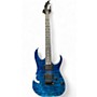 Used Ibanez Used Ibanez GRG120QASP Transparent Blue Gradation Solid Body Electric Guitar Transparent Blue Gradation