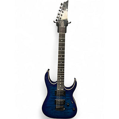 Used Ibanez GRG120QASP Transparent Blue Gradation Solid Body Electric Guitar