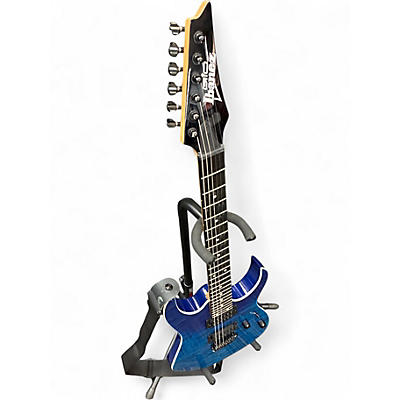 Used Ibanez GRG120QASP Transparent Blue Gradation Solid Body Electric Guitar