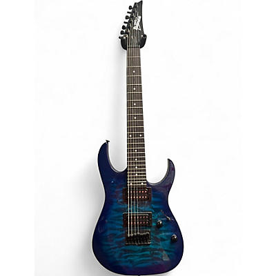 Used Ibanez GRG7221 Blue Sunburst Solid Body Electric Guitar