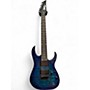 Used Ibanez GRG7221 Blue Sunburst Solid Body Electric Guitar Blue Sunburst