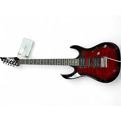 Used Ibanez GRG7221 Trans Red Solid Body Electric Guitar