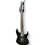 Used Ibanez GRG7221QA Trans Black Solid Body Electric Guitar Trans Black