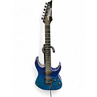 Used Ibanez GRG7221QA Trans Blue Solid Body Electric Guitar