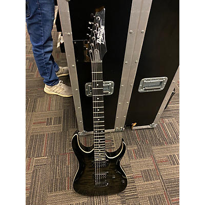 Used Ibanez GRGA120QA TRANSPARENT BLACK Solid Body Electric Guitar
