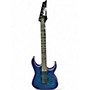 Used Ibanez GRGA120QA transparent blue burst Solid Body Electric Guitar transparent blue burst