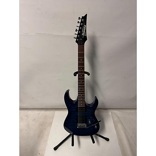 Ibanez Used Ibanez GRX70QA Blue Burst Solid Body Electric Guitar Blue Burst