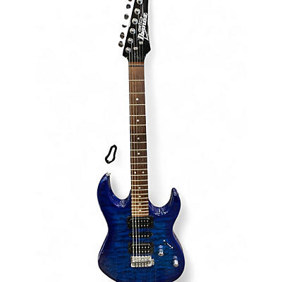 Used Ibanez GRX70QA Blue Burst Solid Body Electric Guitar