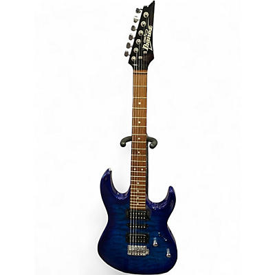 Used Ibanez GRX70QA Blue Burst Solid Body Electric Guitar