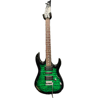 Ibanez Used Ibanez GRX70QA Green Burst Solid Body Electric Guitar